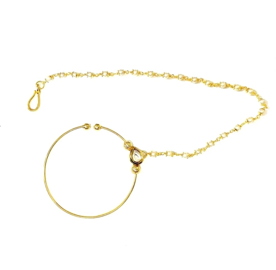 See full amazon price history chart for NIKYANKA Nose Ring Wedding Bridal big Nath Gold Plated with white Pearl and Chain Alloy with 3.5 CM Diameter can we wore in weddings For Girls Women NIKYANKA Nose Ring Wedding Bridal big Nath Gold Plated with white Pearl and Chain Alloy with 3.5 CM Diameter can we wore in weddings For Girls Women (B0CPYSKLF2) Amazon Price History, Amazon Price Tracker