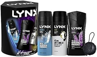 LYNX All Stars Trio & Body Scrub bodywash, body spray & anti-perspirant, 3 piece Gift Set perfect for his daily routine