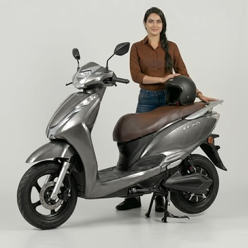 Image of Ryoto Non RTO Electric Scooty, Lithium, Sped 25 km /Hr, Maximum Range 50-55 km, Lightweight, Digital Speedometer, Motor Power 250W BLDC Bike Scooter for Men and Women (Grey)
