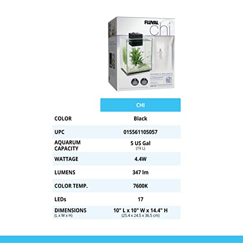 Fluval Chi II Series Aquarium Set, 5-Gallon - Aquarium Tank with Ambient LED Lighting, Flowing Water, and Elegant Design, White by Fluval - Image 7