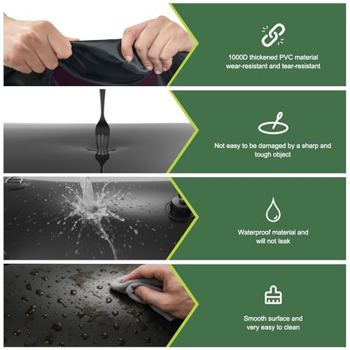 image for ZSLTLDU 30 Gallon Water Storage Bladder - 1000D PVC Black RV Water Bla