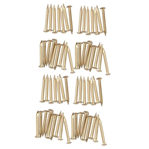 jojofuny 400pezzi Chiodi Ottone Con Testa Rotonda Per Fai Da Te e Accessori Per Mobili Per Cerniere e Scatole Decorative