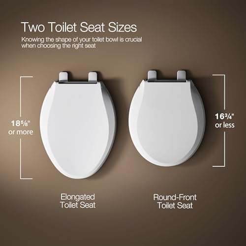 KOHLER 4636-RL-0 Cachet ReadyLatch Elongated Toilet Seat Slow Close, Soft Close Toilet Seat Quiet Lid, Contoured Grip-Tight Bumpers Installation Hardware, Apartment Essentials, White - image 6