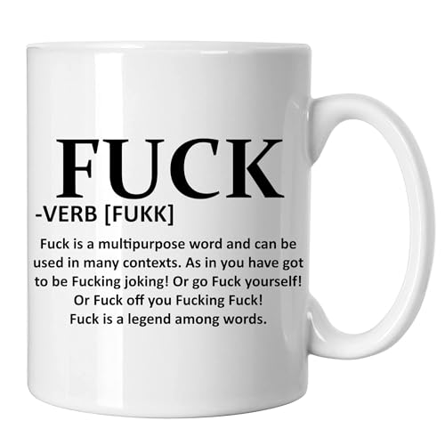 GP-Tees F Verb Cool Novelty Ceramic Mugs for Men, Women, Home & Work