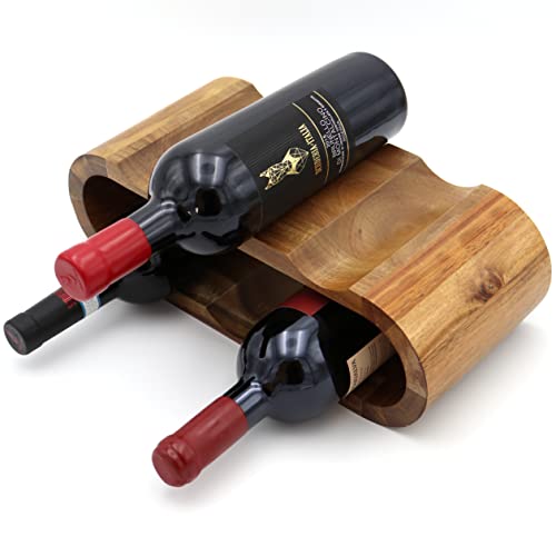 PRIMAZY Weinregal für 6 Flaschen – Wein Flaschenregal Holz 36 x 16 x...