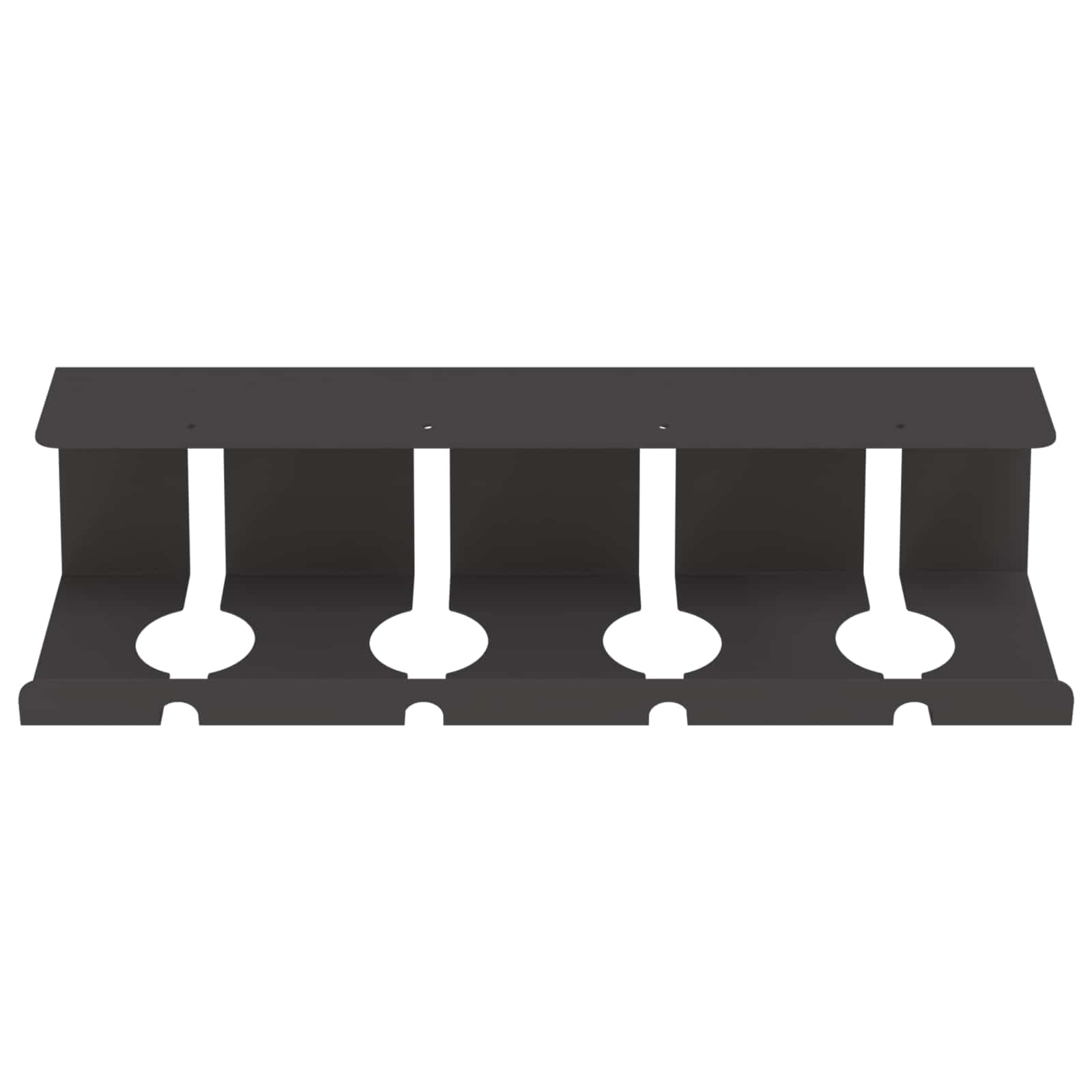 2er Set Kabelmanagement Unter Tisch, Kabelkanal für Schreibtisch aus pulverbeschichtetem Stahl, Schwarz, 43x12x10cm Kabelsortierer