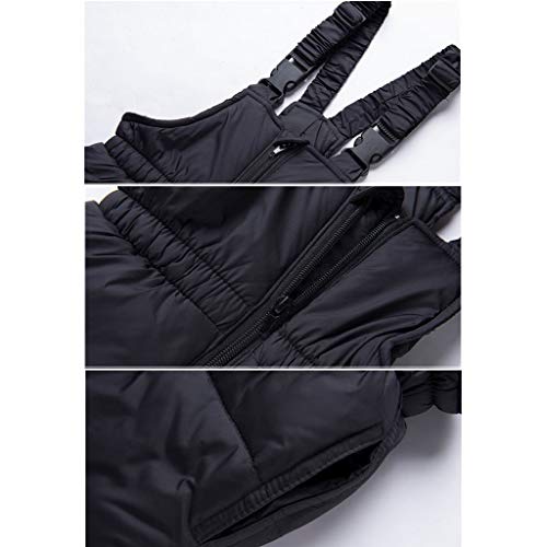 JiAmy Kids 2-Piece Snowsuit Winter Puffer Jacket and Snow Pants Ultralight Skisuit Set Black ,100/2-3 Years - Thumbnail 5