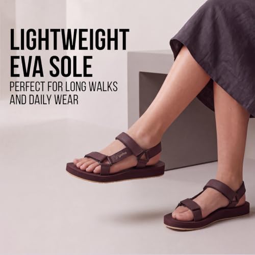 Image of YOHO EVA Sandals for Women | EVA sole | Comfortable cushioned sole with TPR base | Lightweight | Soft skin friendly straps | Adjustable straps | Velcro closure | Vibrant colour options
