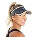 SAAKA Super Absorbent Visor for Women. Best for Running, Tennis, Golf & All Sports. Soft, Lightweight & Adjustable. (Graphite)