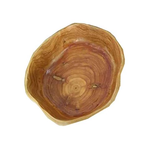 XZMAN Holz Obstschale, Unregelmäßige Massivholz Handgemachte Lagerung Natürliche Wurzel Holz Crafts Schüssel Obstsalat Servierschalen Cover