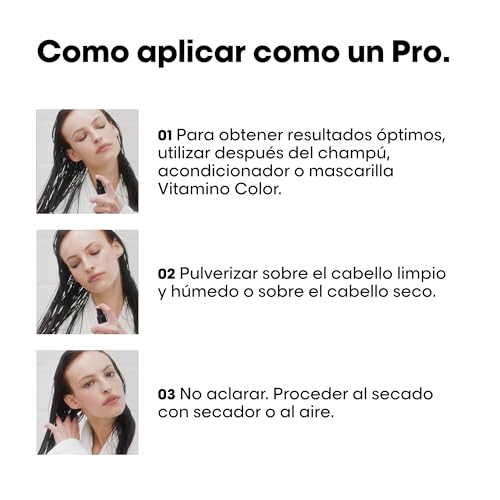 L'Oréal Professionnel, Spray de Tratamiento 10 en 1 con Resveratrol, para Pelo Teñido, Vitamino Color, 190ml - imagen 9