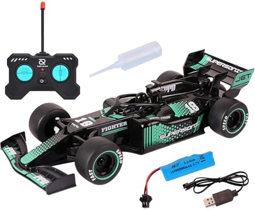 Image of 1:24 Scale R /C Formula 1 Racing Car Turn Left /Right,Forward /Reverse with Smoke Function (Red)