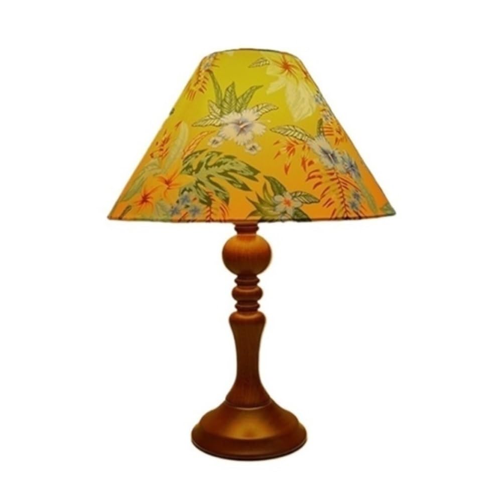 Vintage Floral Table Lamp a Wooden Bedroom Nightstand Orname