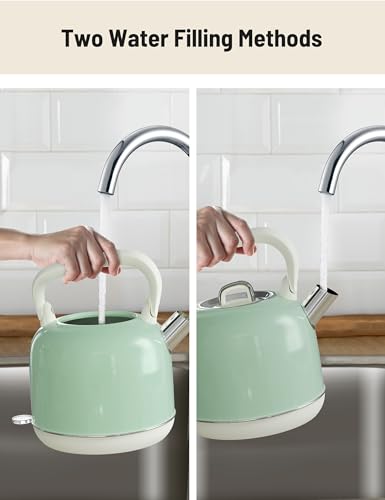 Hervidor eléctrico de agua 1500W acero inoxidable 2L miniatura 4