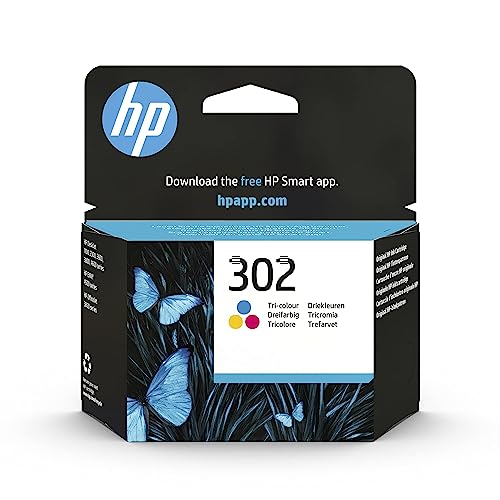 HP F6U65AE 302 Original Ink Cartridge, Tri-color, Single Pack