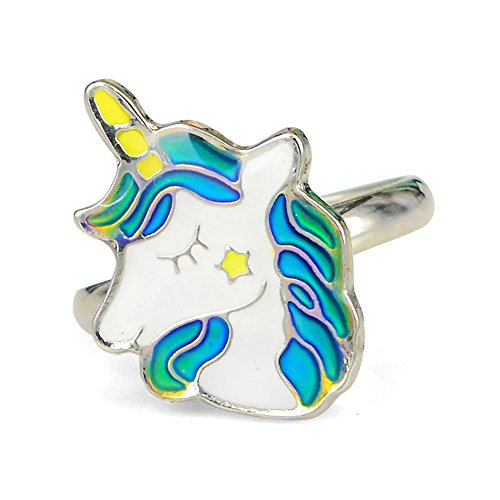 Fun Jewels Fairy Tale Cute Unicorn Color Change Mood Ring for Girls Size Adjustable