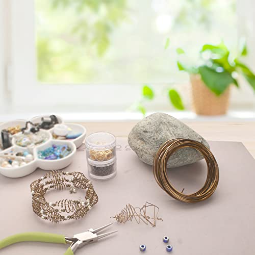 Alambre de cobre para bisutería y manualidades Beadsmith de calibre 18 semicircular 2