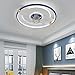 YUNZI Ventilatore da Soffitto con Luce E Telecomando Cameretta LED Dimmerabile Tondo Lampada Ventilatore Soffitto con Timer Moderno Soggiorno Silenzioso Ventilatore da Soffitto con Luce 50Cm,Blu