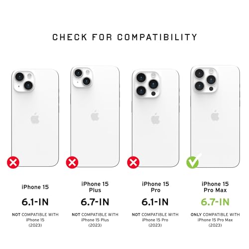 Coque iPhone 15 Pro Max robuste noire antichoc aimant MagSafe - 2