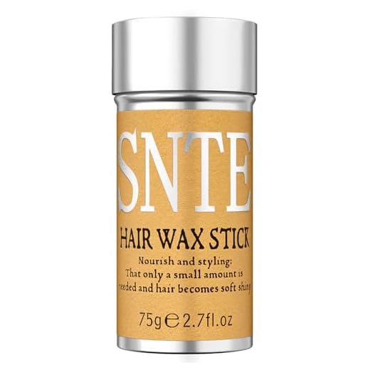 Barra de cera para el cabello, barra de cera para pelucas de control de bordes barra para el cabello no graso Pomada de pelo para Flyaways borde Frizz pelo - 75 g