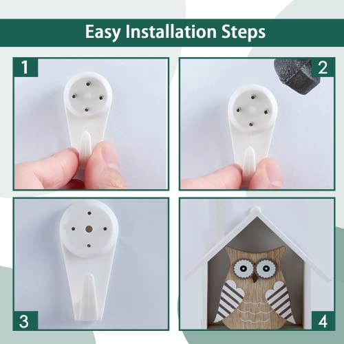 Image of 50Pcs Invisible Nail Hangers, Non-Trace Hanging Hooks, Concrete Wall Hooks for Hardware Concrete Walls Picture Photo Frame (30mm /1.18 inch Length)