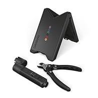 EVERYTHING YOU NEED: Ultimate all-in one string change kit includes peg winder with bridge pin puller, cutter, and case with built in neck rest. PEG WINDER WITH BRIDGE PIN PULLER: The multi-tool design brings together a ball bearing, non-marring sock...