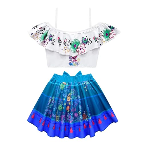Image of 2PCS Girls Princess Swimsuit Two Piece Toddler Bikini Set Ruffle Bathing Suit Swim Wear Dress Up