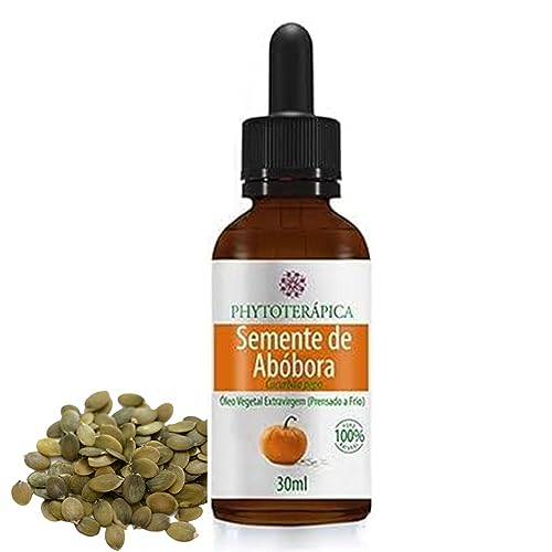 PHYTOTERAPICA - Óleo Vegetal de Semente de Abóbora - Aromaterapia - Pele e Cabelo - Melhora o aumento do brilho e a elasticidade da pele. Ajuda a fortalecer os cabelos - 100% Puro e Natural - 30ml