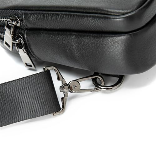 Mini sac de poitrine en cuir souple avec compartiments optimisés pour petits objets