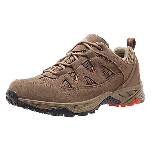 CAMEL CROWN Men's Hiking Shoes Leather Low Top Sneakers Lightweight for Outdoor Trailing Trekking Walking Coffee