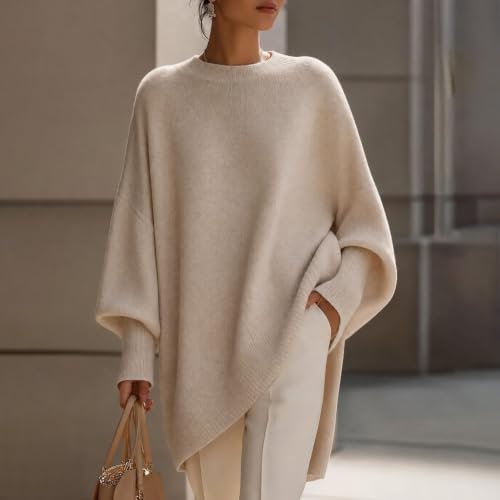 Oversized Sweater for Women Plus Size Fall Winter Knit Tops Loose Pullover - image 5