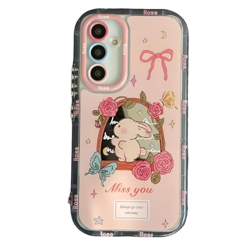 Image of Peeperly Back Cover Case for Samsung Galaxy S23 Ultra Scratch Resistant Anti-Slip TPU Shockproof Protective Durable Florina Bunny Case for Girls & Women