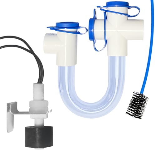 WESUA PVC U Trap and SS3 Float Switch Bundle for HVAC System Condensate Overflow Sensor