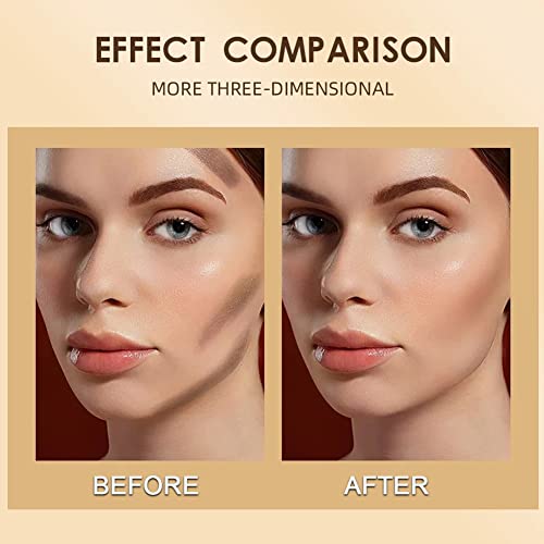 4 Pack Highlight Concealer Contour Stick, Face & Nose Shadow Highlighting Stick, Shadow Cream Pen Body Shading Makeup Stick Set 2 In 1 Bronzer Contour Highlight Stick #TOP3
