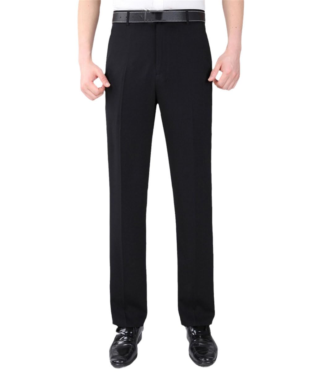 Vogrtcc Pantaloni Eleganti da Uomo A Vita Alta Pantaloni da Lavoro Larghi Dritti