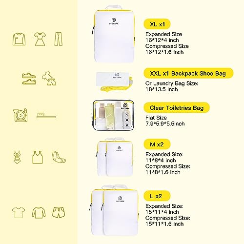 Pfeyrpk PACKING CUBES W01 Lightweight Compression Packing Cubes thumb #5