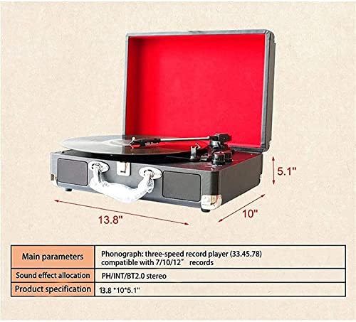 Platine Tourne-Disque 3 Vitesses avec Haut-parleurs stéréo intégrés, Prend en Charge la Sortie USB/RCA/Prise casque/MP3/lecture de Musique sur téléphones portab - Les Beatles, Paul McCartney, John Lennon, RIngo Starr, George Harrison Platine Tourne-Disque 3 Vitesses avec Haut-parleurs stéréo intégrés, Prend en Charge la Sortie USB/RCA/Prise casque/MP3/lecture de Musique sur téléphones portab – Image 3