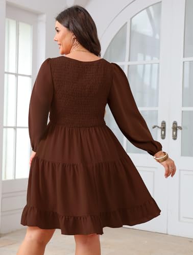 Image of SCOMCHIC Women's Plus Size Cocktail Mini Short Dress
