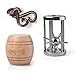 EJOYFL Brain Teaser Puzzle Unlock Interlock Puzzle IQ Test Toy 3D Wooden and Metal Brain Teaser Toy Puzzles for Kids Teen and Adults