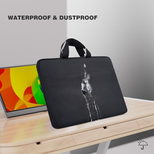 Image of 15.6-16.1 Inch Portable Monitor Case, Protective Carrying Sleeve for MNN ForHelp KYY InnoView VILVA COOLHOOD ViewSonic HotYeah KOORUI QQH Zenscreen 15.6 16.1 Inch Portable Monitor Case Bag, Black