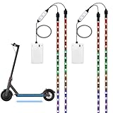 FOVNOT LED Lights for Scooter - 4 Pcs Electric Strip Light Battery Operated, Colorful, Can Be Cropped, Chassis Decorative Lamp for Night Riding