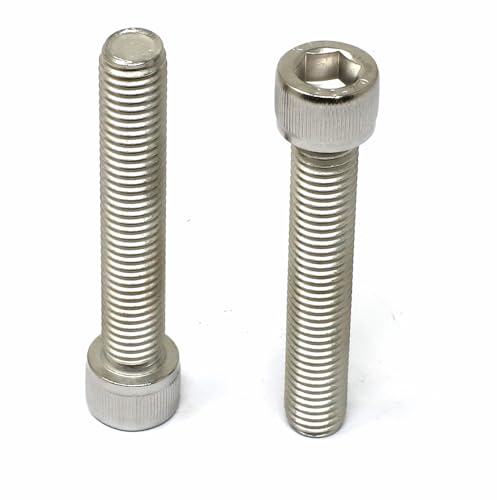Image of iexcell 5 Pcs M12 x 70mm Thread Pitch 1.75 mm Stainless Steel 304 Hex Socket Head Cap Screws Bolts Kit