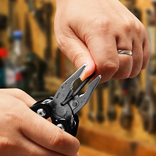 RoverTac-Multitool-Pliers-Pocket-Knife-Camping-Tool-Hiking-Gear-14-in-1-Multi-Tool-Knife-Pliers-Saw-Bottle-Opener-Safety-Lock-Nylon-Sheath-Multitool-for-Camping-Survival-Hiking-DIY-Gifts-for-Men