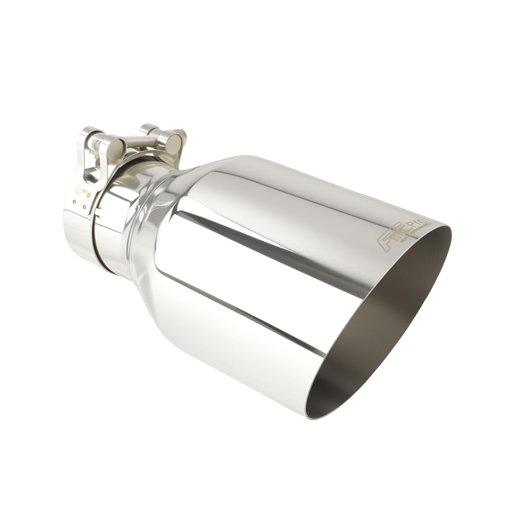fmic.eu PERFORMANCE Embout d'échappement inox 304 rond poli 100mm, raccord 50mm, longueur 190mm