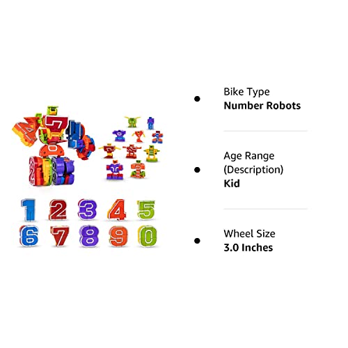 Lydaz Number Bots Math Toys For Kids, Preschool Learning Activities Games Toys, Number Robots Block Autism Stem Education Toys, Classroom Carnival Prizes, Birthday Gifts For Boys 3 4 5+ Years Old #TOP6