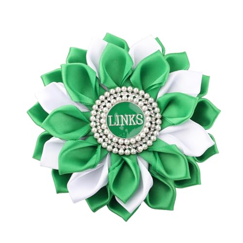 Image of CENWA Sorority Brooch Gift Green Sorority Sister Flower Brooch Pin Greek Sorority Gift for Women