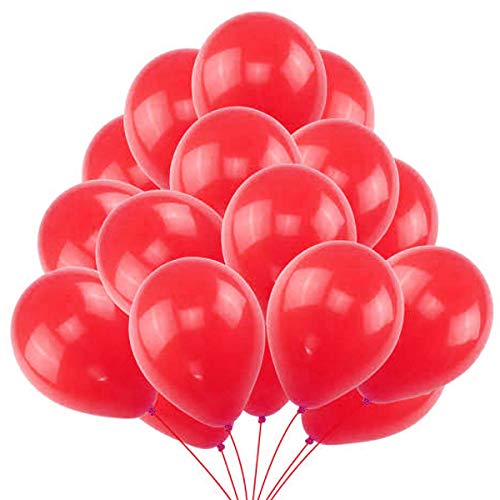 50 Ballons Rouge Ballons de Baudruche Rouges Perlé Nacré. Ballons d’Anniversaire Gonflables 36cm / 3.2 g Décoration romantique et accessoires pour la fête de la Saint Valentin