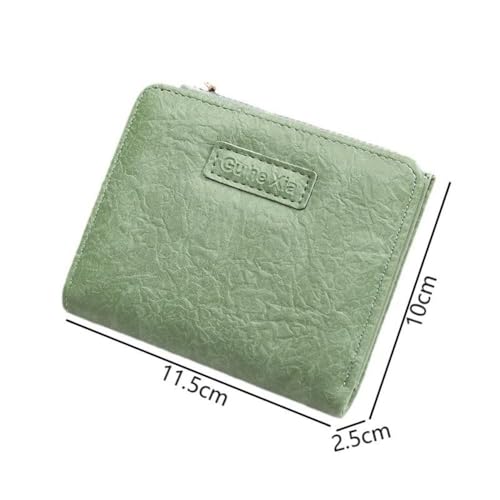 Money Bag Small Solid Color Card Bag Retro Large Capacity Zipper Wallet Women(Pink)2