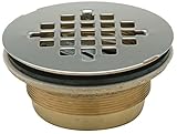 Zurn FD2275-BR2 Brass No-Caulk Shower Stall Drain with Stainless Steel Strainer, 2'