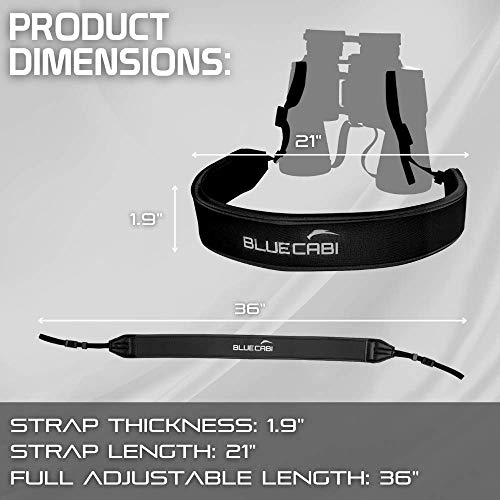 Bluecabi Neoprene Neck Shoulder Strap For Cameras And Binoculars - Comfortable Adjustable Fit For Men And Women With Anti Slip Material - Lightweight Design For Binocular Telescopes, And Rangefinders #TOP2